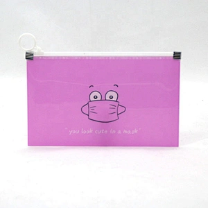 Factory wholesale Portable PVC pocket Envelope Pouch Folder Face Cover Masked Keeper Storage Bags for School Office Supplies