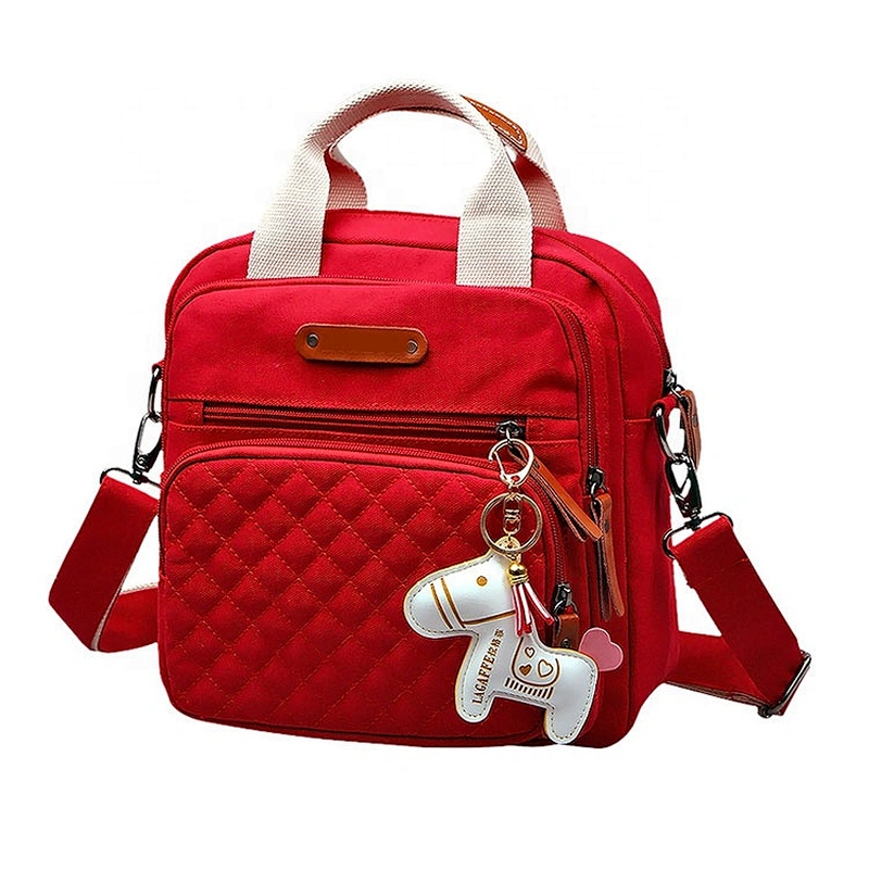 high quality Canvas multifunctional maternity mommy baby diaper backpack tote shoulder bag with baby changing bag