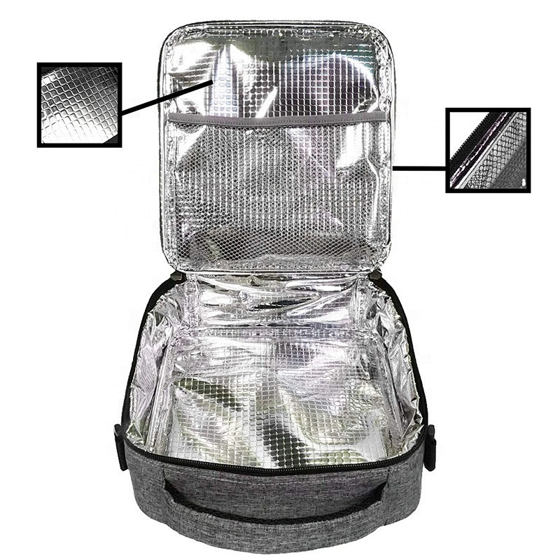 outdoor with lunch or pizza durable Ice Cooler Insulated Aluminium lunch bag