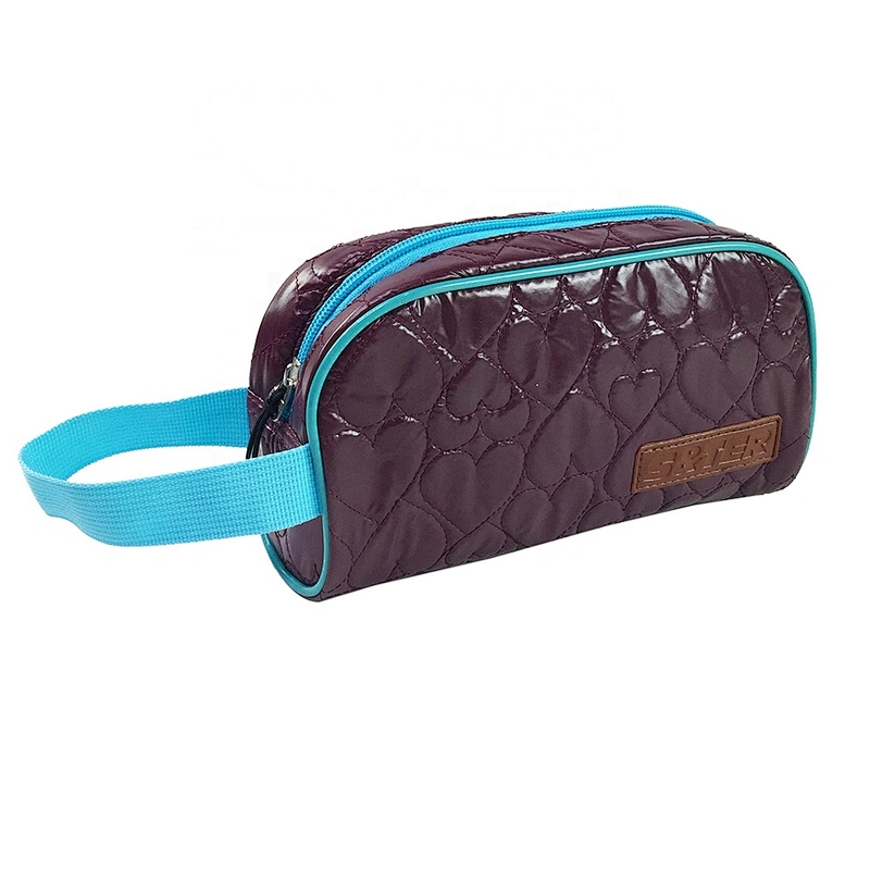 New material  quilted  Pencil Case School Supplier Cute Pencil Bag Student CustomizedPencil Case