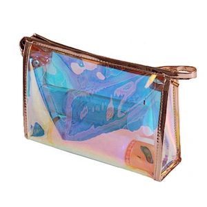 Portable Transparent bag Laser Makeup Bag Stylish and exquisite one pack multi-purpose Colorful  three-pi cosmetic bag