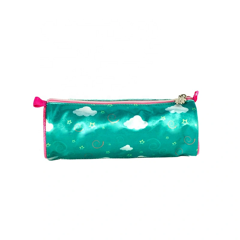 School supply stationery plush unicorn pencil case pouch bag student, made of satin + plush