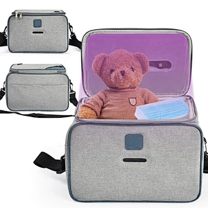 Foldable LED ultraviolet sterilization bag mummy bag UVC baby bottle underwear antivirus storage bag