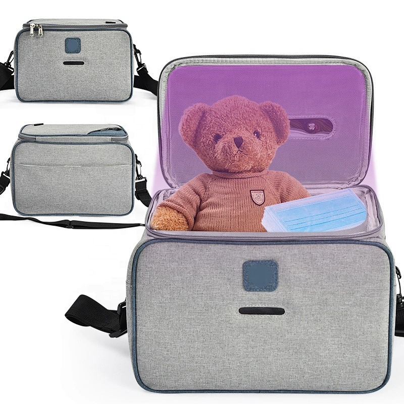 Foldable LED ultraviolet sterilization bag mummy bag UVC baby bottle underwear antivirus storage bag