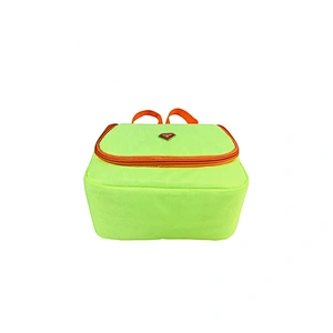 High quality insulated cooler box bags deliver lunch food delivery with custom logo thermal fluorescent green fabric for kids