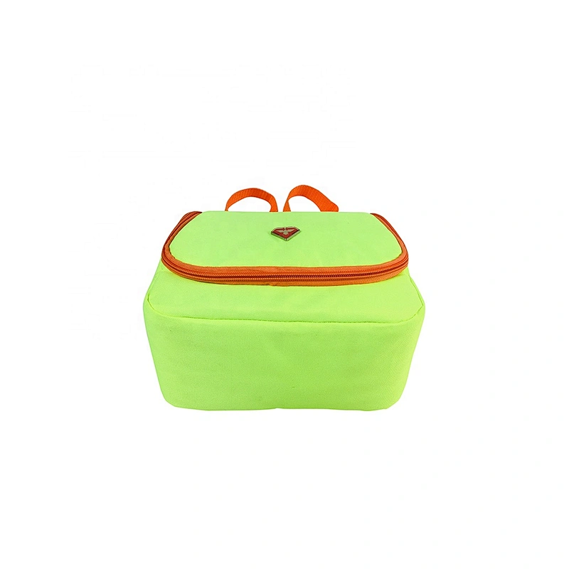 High quality insulated cooler box bags deliver lunch food delivery with custom logo thermal fluorescent green fabric for kids