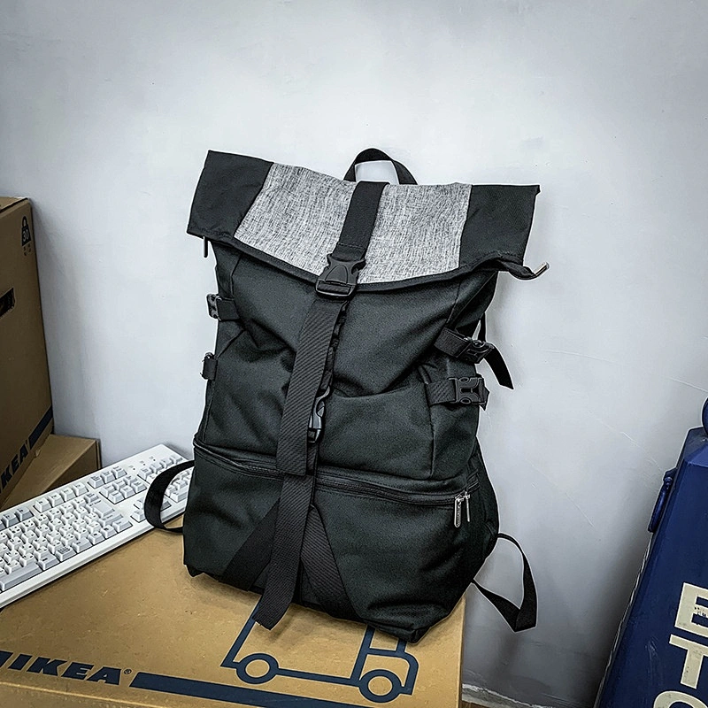 Waterproof Roll Top Outdoor Sport Tote Backpack Gym Soccer Football Basketball Bags Laptop Backpack Bags with Shoes Compartment
