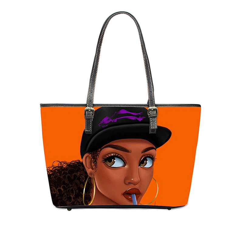 Travel bag custom African girl printed logo business trip short gym exercise bag Yoga tote bag luggage