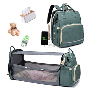 Verified supplier Custom Waterproof Fashion Baby Diaper Backpack Travel Mommy Bag Multi-Functional Mother Care Baby Diaper Bag