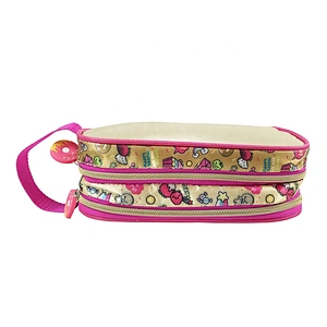 Wholesale OEM ODM 2020 New Arrival Factory golden shiny sequin kids pencil cases school for girls