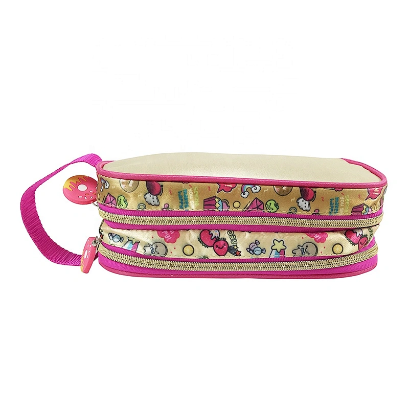 Wholesale OEM ODM 2020 New Arrival Factory golden shiny sequin kids pencil cases school for girls