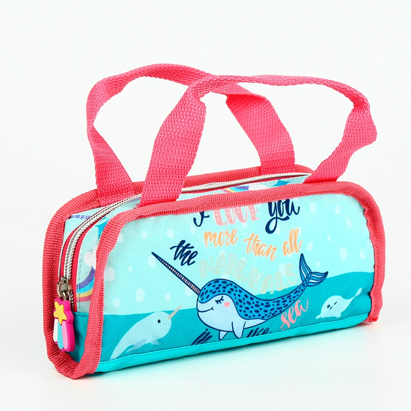 Factory custom print small mesh promotion gift PVC pencil bag