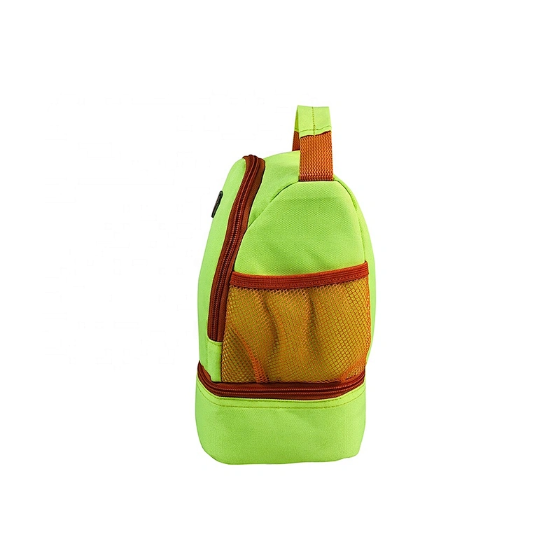 High quality insulated cooler box bags deliver lunch food delivery with custom logo thermal fluorescent green fabric for kids