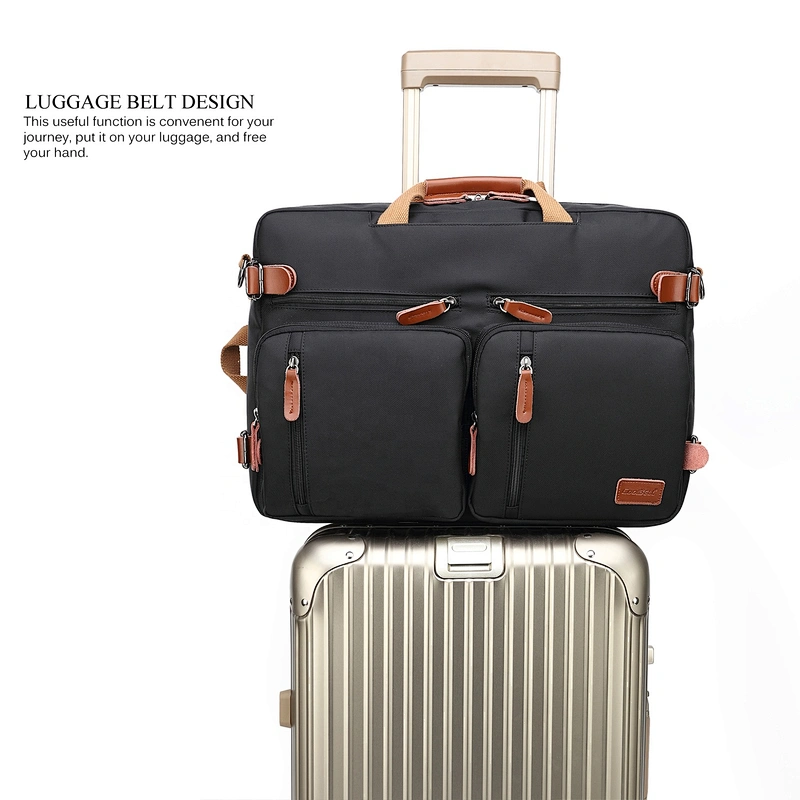 Custom logo oem black brinch branded unisex messenger briefcase  nylon 15.6 inch executive waterproof men laptop backpack bag