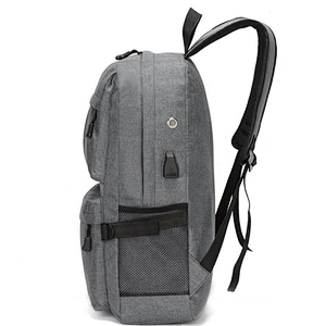 LOW MOQ Factory directly supply Polyester Custom Branded Fashion Adults Work Travel Unisex Fashionable USB Charging Backpack