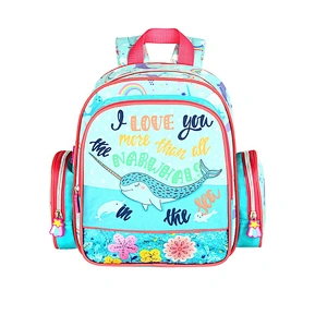 OEM Custom Logo Kindergarten school Backpack Polyester Cheap Promotion Boy Girl Child Kids school bags