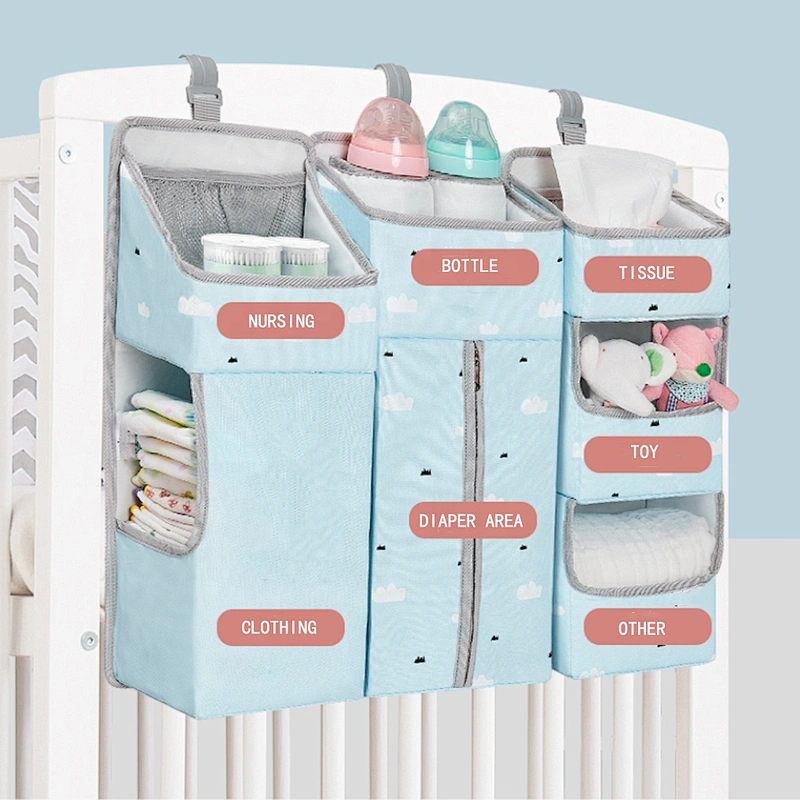 multifunctional Baby stacker nursery storage hanging diaper caddy organizer nappy mummy bags with stroller buckle