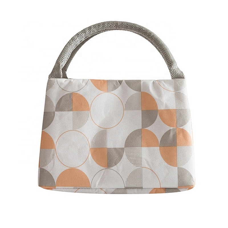 Custom Printed Portable Large Insulated Tote Bag Thermal Lunch Cooler Bag  packing non woven insulated lunch thermal cooler bag