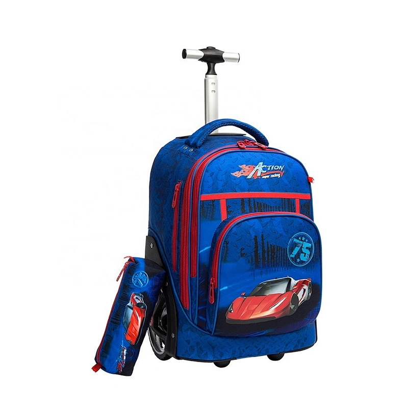 Durable Stars trolley backpack with pencil case for girls boys 2 pcs in One set children school bags sets student child kids set