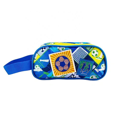 wholesale hot sell Cute Simple melange soccer students Packing cute kids School Office Pencil Pouch Case Bag for school boy