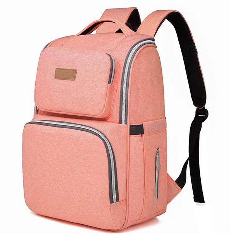 OEM custom waterproof maternity baby diaper bags backpack USB nappy changing bag bed mommy diaper backpack baby bags for mother