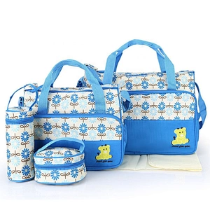 Wholesale 5pcs/set  Mummy Bag Baby Multi-color Diaper Bag Handbag travel Set