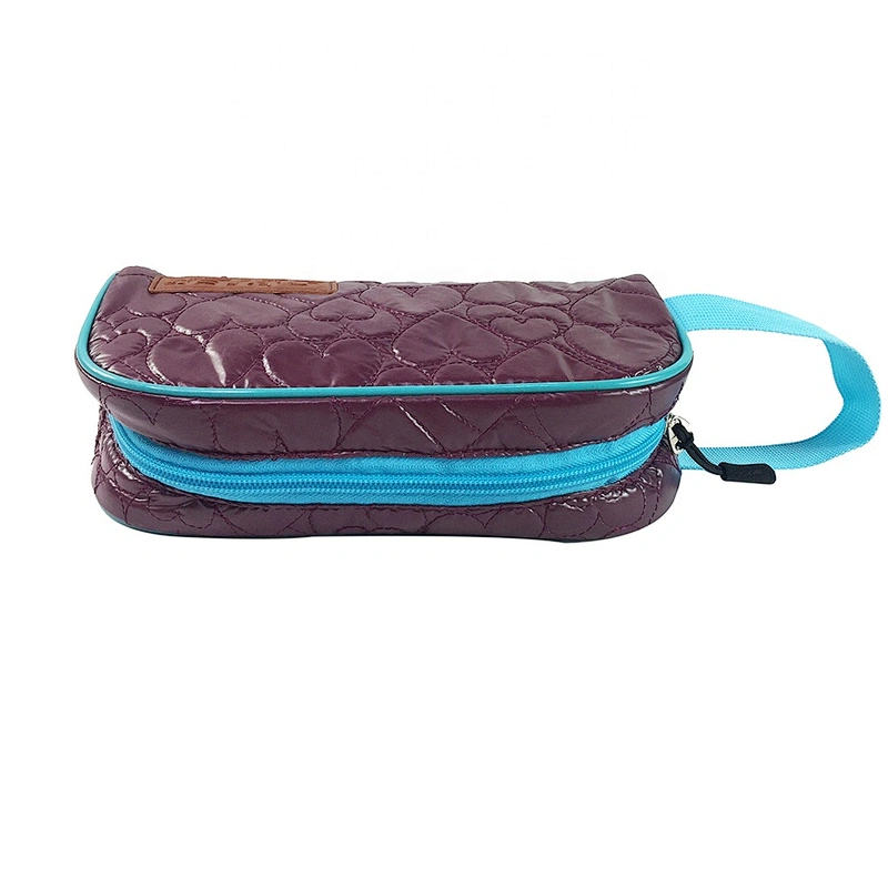 New material  quilted  Pencil Case School Supplier Cute Pencil Bag Student CustomizedPencil Case