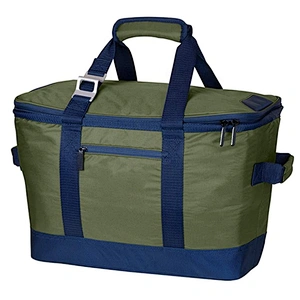 Customized logo printed reusable eco-friendly lunch bag, folding tote food delivery insulated cooler bag