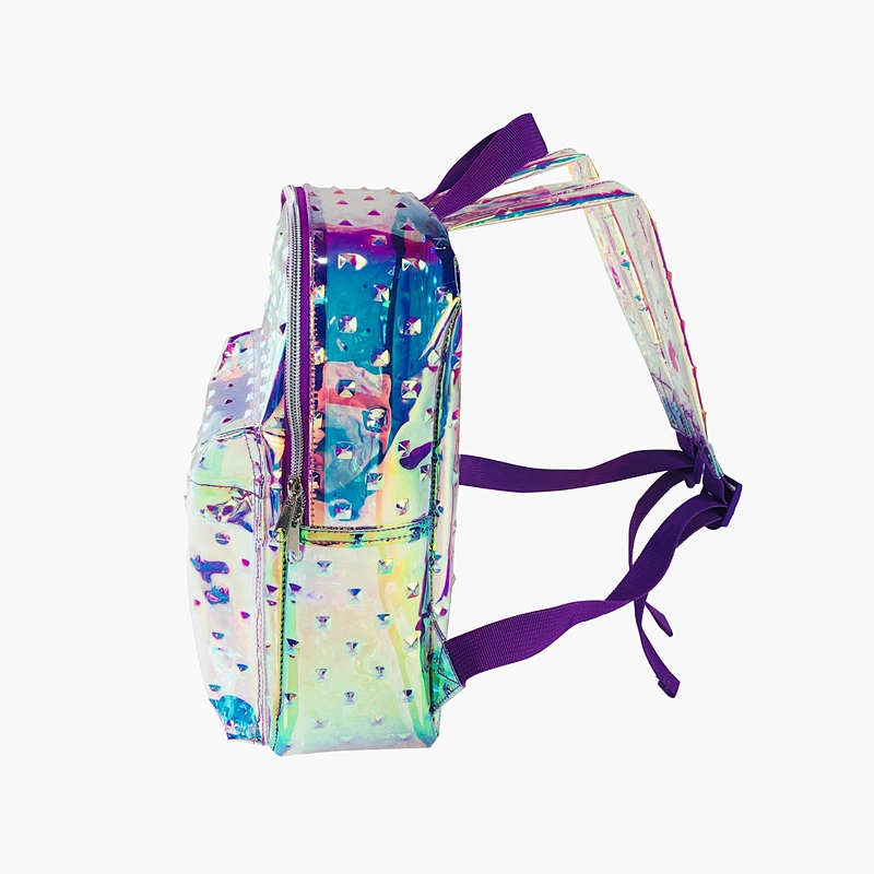 OEM/ODM casual Backpack bags rainbow color Bags waterproof transparent clear jelly backpack Mochilas Escolares For kids women