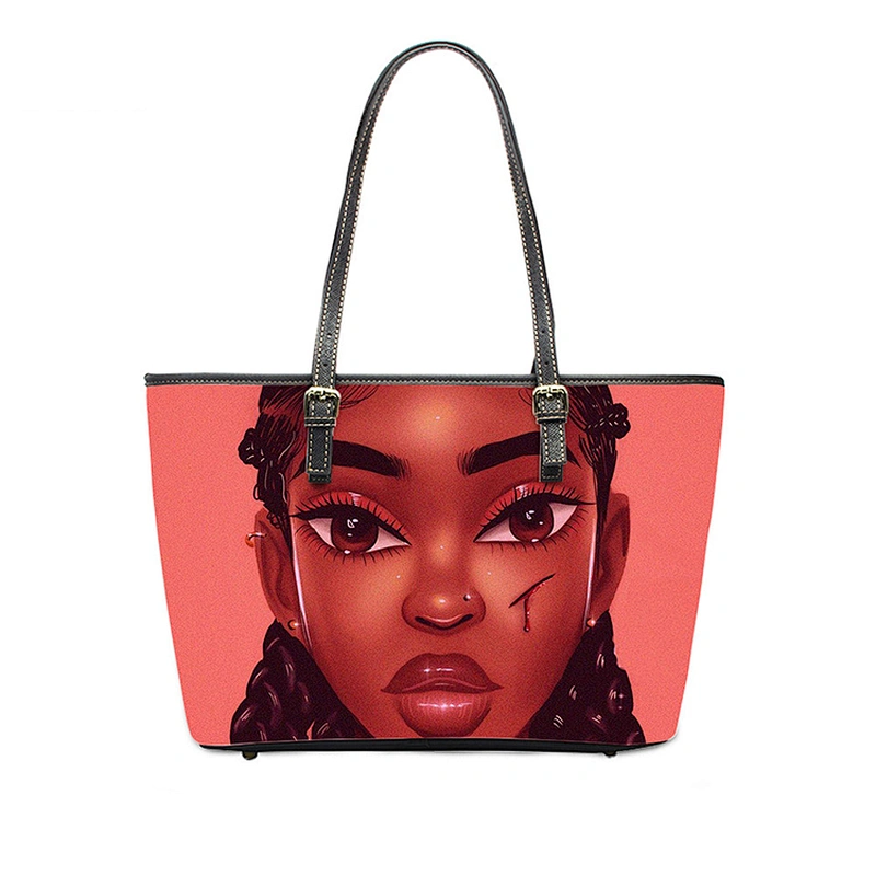 Black Art Girl Magic 2020 African Girl Magic custom PU lady handbag cross-body bag