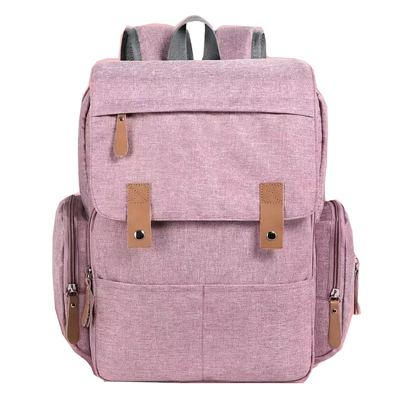 Premium pu Leather vegan leather baby bag nappy bag Diaper Bag Backpack brown Diaper Backpack with Changing Pad stylish design