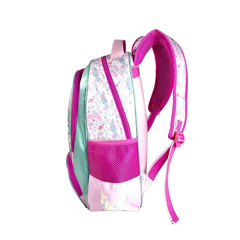 New fashion cartoon butterfly pink flower girl children cheap cute kids smiggle student school bag bags for girls