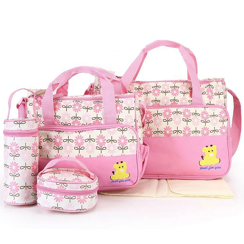 Wholesale 5pcs/set  Mummy Bag Baby Multi-color Diaper Bag Handbag travel Set