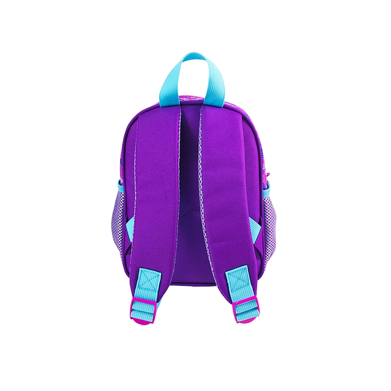 Popular factory high quality student backpack golden backpack leather children school bags for girls kids with fantasy fabric
