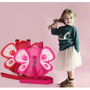 Butterfly Baby Walking Safety Kids Backpack Anti-Lost Mini Bag Toddler Child Strap Backpack School bag with Safety Leash