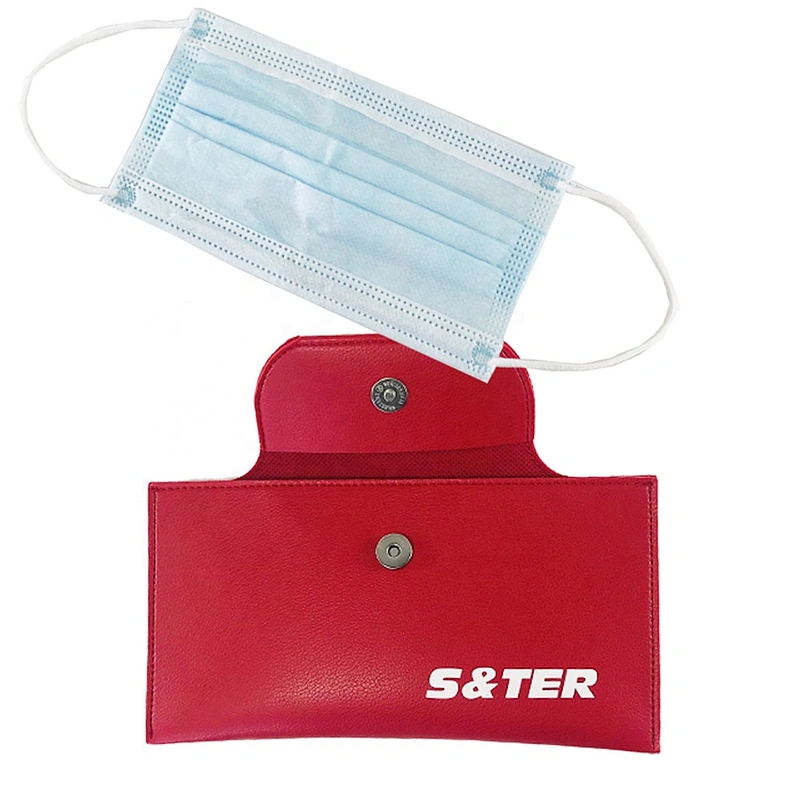Leather Portable Dustproof Face masKing Mouth Masking Storage bag container organizer bags case  storage pouch maskINg bags