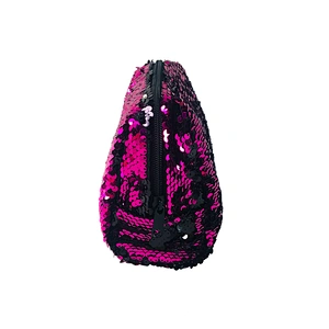OEM/ODM Waterproof shiny sequins Women Travel Makeup Organizer Cosmetic bag basket Case Bags with handles