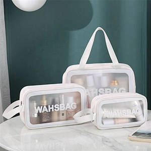 Travel Transparent Cosmetic Bag PVC Women Zipper Clear Makeup Bags Beauty Case Make Up Organizer Storage Bath Toiletry Wash Bag