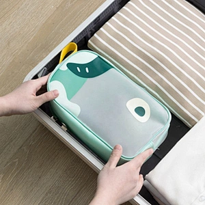 Waterproof Transparent  Custom Printed TPU Lady Cute Cosmetic Bag Cute Durable Waterproof Toiletry Bag Travel Makeup Bag
