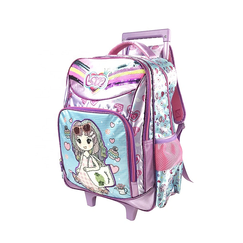 202020 new design trolley bags Backpack Rolling bag children school bag for kids girls travel  waterproof smart With Wheels