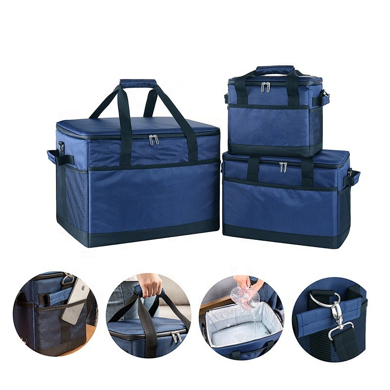 Beach grocery thermal food delivery Foldable Insulated Food Warmer Lunch Insulated Cooler bag Heated Thermal Food Delivery Bag