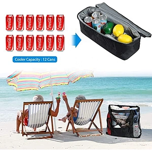 Large Mesh Beach Tote Bag with Detachable Beach Cooler Family Travel Tote for Beach Picnic Gym Pool