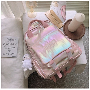 Eyecatching Colour laser korean style school backpack teenager travel backpack