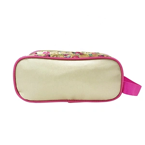 Wholesale OEM ODM 2020 New Arrival Factory golden shiny sequin kids pencil cases school for girls