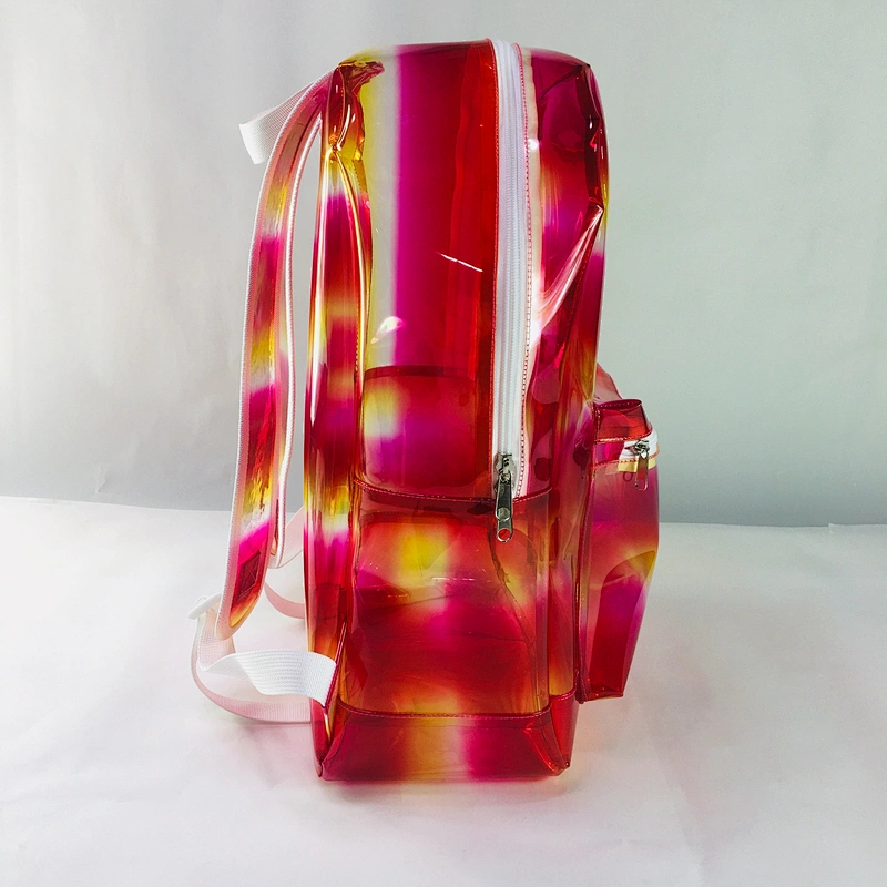 Custom wholesale clear plastic backpack children transparent PVC school bag