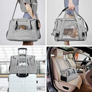 Amazon Hot Seller Soft-Sided dog pet carrier Airline Approved Portable  Travel Carry Bag Folding Pet Carrier Travel pet bag