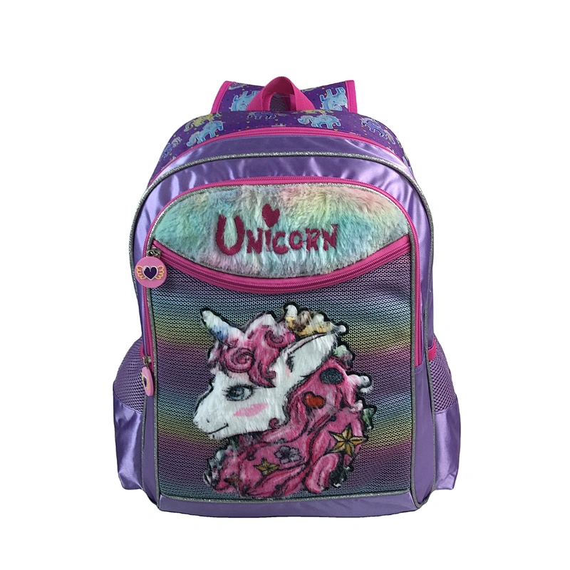 2020 Cartoon Unircon stylish girls plush primary schoolbag backpack school bag pack for children
