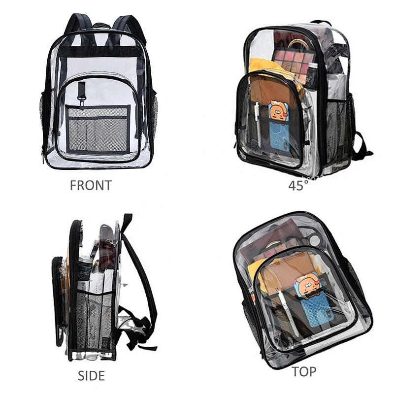 2020 wholesale Fashion clear purple  backpack pvc waterproof backpack Chromatic girl backpack