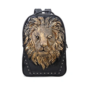 Fashion Customized Lion Head Laptop Backpack Large Capacity Business Bag Computer Backpack Travel bag