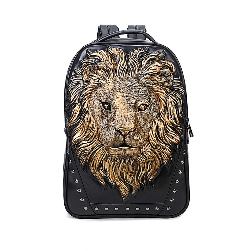 Fashion Customized Lion Head Laptop Backpack Large Capacity Business Bag Computer Backpack Travel bag
